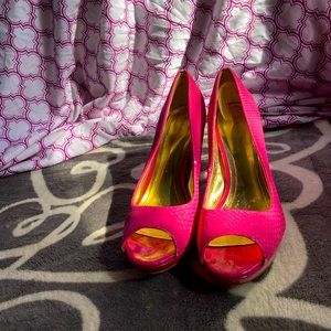 Pink Scaled High Heels